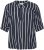 Kaffe Curve Sida Blus Randig Marinblå / Chalk - Blusar & tunikor - 