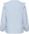 Kaffe Curve Lenia Flounce Shirt Powder Blue Stripe - Skjortblusar - 
