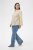 Kaffe Curve Josa Shirt Feather Grey Stripe - Skjortblusar - 