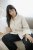 Kaffe Curve Josa Shirt Feather Grey Stripe - Skjortblusar - 