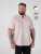 D555 Lucas Fläckavvisande Lättstruken Stretchskjorta med Kort Ärm Rosa - Skjortor - Stora skjortor - 2XL-8XL