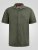 D555 Connor Stretch Cuban Collar Reosrt Short Sleeve Shirt Khaki - Skjortor - Stora skjortor - 2XL-8XL