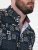 D555 Rick Geometric Print Short Sleeve Shirt Navy - Skjortor - Stora skjortor - 2XL-8XL