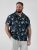 D555 Corden Hawaiian AOP Cuban Collar Resort Short Sleeve Navy - Kortärmade skjortor - Kortärmade Skjortor Stora Storlekar