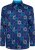 Kam Jeans 6071 Record Print Long Sleeve Shirt Navy - Skjortor - Stora skjortor - 2XL-8XL