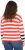 Ulla Popken Mixed Stripe Long Sleeve Sweater Hibiscus Red - Collegetröjor & hoodies - 