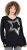 Ulla Popken Sequined Star Rolled Edge Sweater Black - Collegetröjor & hoodies - 