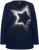 Ulla Popken Sequined Star Rolled Edge Sweater Navy - Collegetröjor & hoodies - 