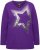 Ulla Popken Sequined Star Rolled Edge Sweater Dark Purple - Collegetröjor & hoodies - 