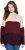 Ulla Popken Cable Knit Block Stripe V-Neck Sweater Dark Ruby - Collegetröjor & hoodies - 