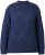Ulla Popken Textured Glitter Embroidery Oversized Sweater Ink Blue - Collegetröjor & hoodies - 