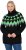 Ulla Popken Neon Alpine Pattern Long Sleeve Turtleneck Sweater Apple Green - Collegetröjor & hoodies - 
