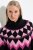 Ulla Popken Neon Alpine Pattern Long Sleeve Turtleneck Sweater Light Pink - Collegetröjor & hoodies - Mjuka tröjor och hoodies i stora storlekar