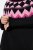 Ulla Popken Neon Alpine Pattern Long Sleeve Turtleneck Sweater Light Pink - Collegetröjor & hoodies - Mjuka tröjor och hoodies i stora storlekar