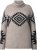 Ulla Popken Aztec Pattern Turtleneck Sweater Pebble Grey - Collegetröjor & hoodies - 