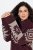 Ulla Popken Aztec Pattern Turtleneck Sweater Plum - Collegetröjor & hoodies - Mjuka tröjor och hoodies i stora storlekar
