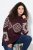 Ulla Popken Aztec Pattern Turtleneck Sweater Plum - Collegetröjor & hoodies - Mjuka tröjor och hoodies i stora storlekar