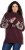 Ulla Popken Aztec Pattern Turtleneck Sweater Plum - Collegetröjor & hoodies - 