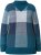 Ulla Popken Grand Check Long Sleeve Sweater Teal - Collegetröjor & hoodies - 
