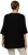Ulla Popken Oversized 3/4 Sleeve V-Neck Sweater Black - Collegetröjor & hoodies - 