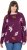 Ulla Popken Eco Cotton Leaf Pattern Long Sleeve Sweater Forest Berry - Collegetröjor & hoodies - 