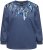 Ulla Popken Sequined Neck Long Sleeve Sweatshirt Ink Blue - Collegetröjor & hoodies - 