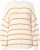 Ulla Popken Oversized Striped Balloon Sleeve Sweater Off-White - Collegetröjor & hoodies - 