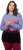Ulla Popken Long Sleeve Knit Mountain Range Sweater Bright Purple - Collegetröjor & hoodies - 