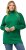Ulla Popken Contrast Braid Turtleneck Sweater Emerald Green - Collegetröjor & hoodies - 