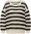 Ulla Popken Striped Long Sleeve Crocheted Sweater Vanilla - Collegetröjor & hoodies - 