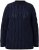 Ulla Popken Openwork Chenille Sweater Navy - Collegetröjor & hoodies - 