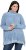 Ulla Popken Blanket Stitch Oversized Turtleneck Sweater Dove Blue - Collegetröjor & hoodies - 