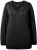 Ulla Popken Soft Fine Knit Pullover V-Neck Sweatshirt Black - Collegetröjor & hoodies - 