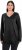 Ulla Popken Casual V-Neck Long Sleeve Sweater Black - Collegetröjor & hoodies - 