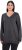 Ulla Popken Casual V-Neck Long Sleeve Sweater Charcoal Grey Melange - Collegetröjor & hoodies - 