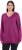 Ulla Popken Casual V-Neck Long Sleeve Sweater Berry - Collegetröjor & hoodies - 
