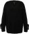 Ulla Popken Lace-Up Cuff Long Sleeve V-Neck Sweater Black - Collegetröjor & hoodies - 