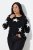 Ulla Popken Glitter Stars Soft Knit Sweater Black - Collegetröjor & hoodies - Mjuka tröjor och hoodies i stora storlekar