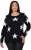 Ulla Popken Glitter Stars Soft Knit Sweater Black - Collegetröjor & hoodies - 