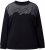 Ulla Popken Tulle Panel Sweatshirt Black - Collegetröjor & hoodies - 