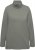 Ulla Popken Turtleneck Ribbed Trim Long Sleeve Sweater Grey - Collegetröjor & hoodies - 