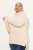 Ulla Popken Turtleneck Ribbed Trim Long Sleeve Sweater Nature Melange - Collegetröjor & hoodies - Mjuka tröjor och hoodies i stora storlekar