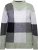 Ulla Popken Grand Check Long Sleeve Sweater Sage Green - Collegetröjor & hoodies - 
