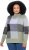 Ulla Popken Grand Check Long Sleeve Sweater Sage Green - Collegetröjor & hoodies - 