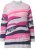 Ulla Popken Landscape Stripe Sweater Light Grey Melange - Collegetröjor & hoodies - 