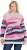 Ulla Popken Landscape Stripe Sweater Light Grey Melange - Collegetröjor & hoodies - 