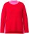 Ulla Popken Color Block Long Sleeve Sweater Lychee - Collegetröjor & hoodies - 