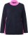 Ulla Popken Color Block Long Sleeve Sweater Ink Blue - Collegetröjor & hoodies - 