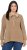 Ulla Popken Two-Tone Mixed Knit Troyer Collar Sweater Caramel - Collegetröjor & hoodies - 