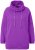 Ulla Popken Drawstring Collar Long Sleeve Sweatshirt Purple - Collegetröjor & hoodies - 